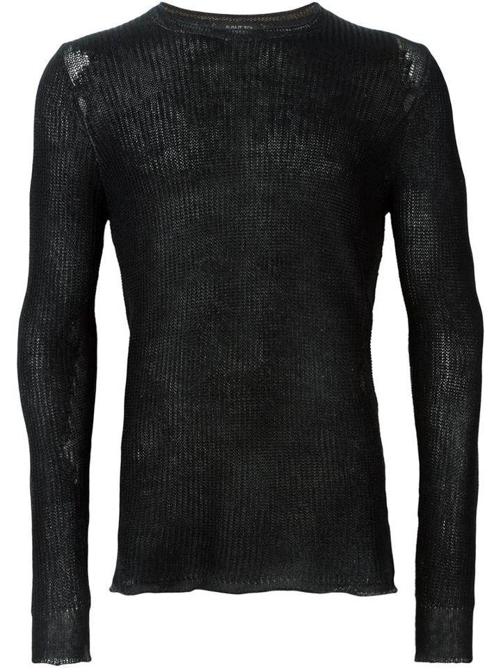 Avant Toi Distressed Knit Sweater