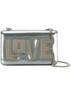 Les Petits Joueurs Golden Love Mini Janis Shoulder Bag, Women's, Grey, Calf Leather