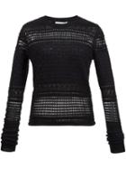 Derek Lam 10 Crosby Perforated Sweater, Women's, Size: Xs, Black, Merino