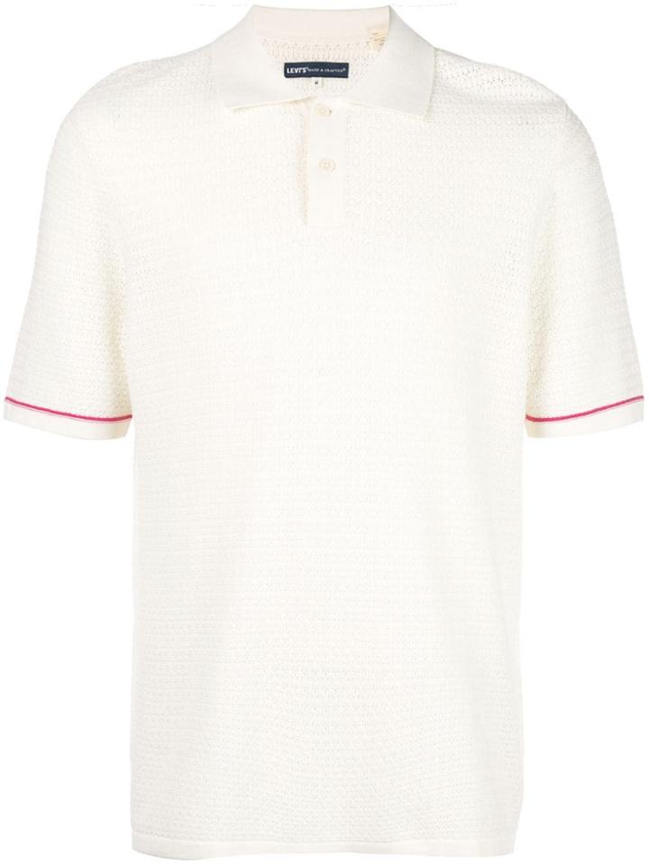 Levi's: Made & Crafted Crochet Stitch Polo Shirt - White