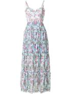 Giuseppe Di Morabito Flared Floral Maxi Dress - Blue