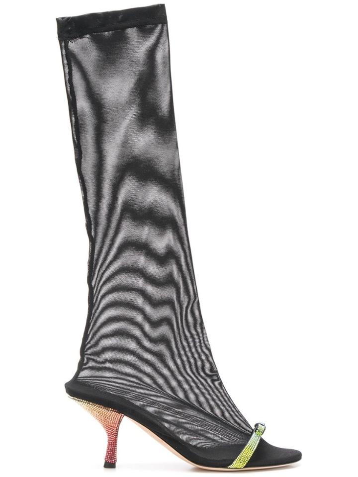 Marco De Vincenzo Bow-detail Boots - Black