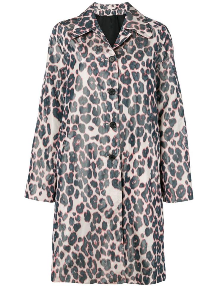 Calvin Klein 205w39nyc Single-breasted Leopard Coat - Grey