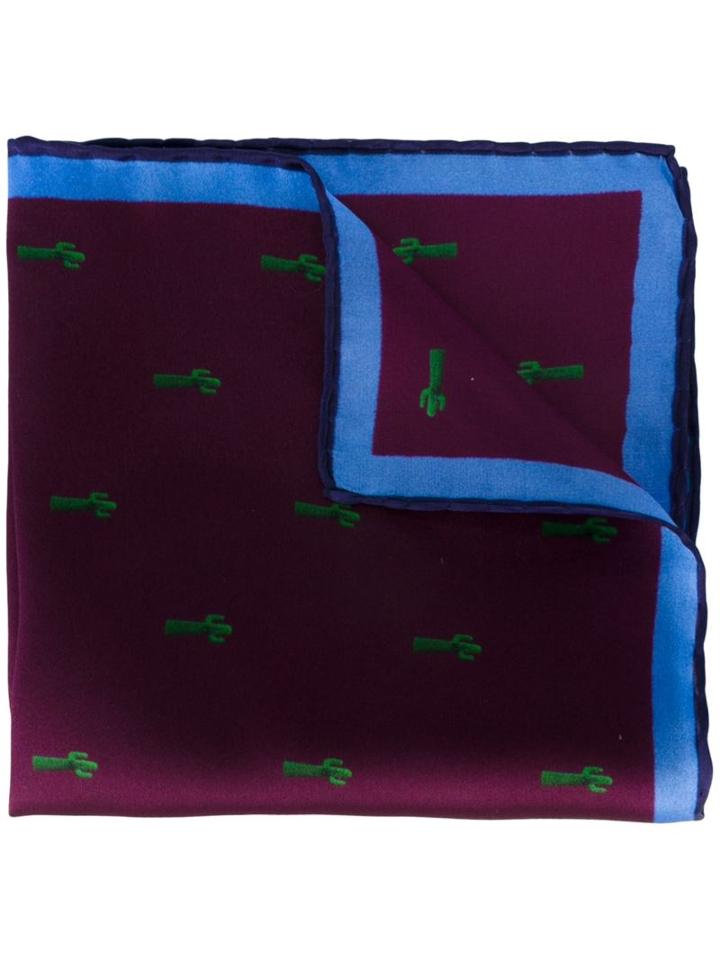 Paul Smith Cactus Print Pocket Square