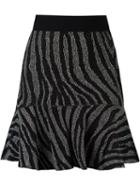 Cecilia Prado Striped Knitted Skirt, Women's, Size: P, Black, Acrylic/polyamide/viscose