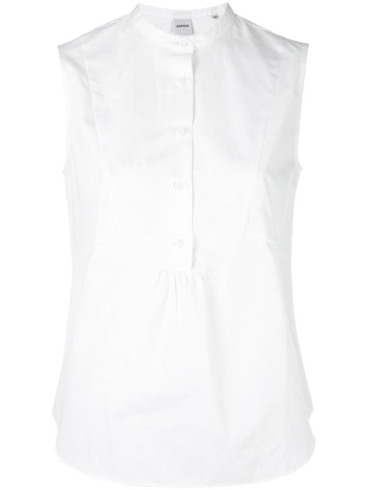 Aspesi - Sleeveless Blouse - Women - Cotton - 42, White, Cotton