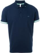 Sun 68 Striped Cuff Polo Shirt, Men's, Size: Xl, Blue, Cotton/spandex/elastane