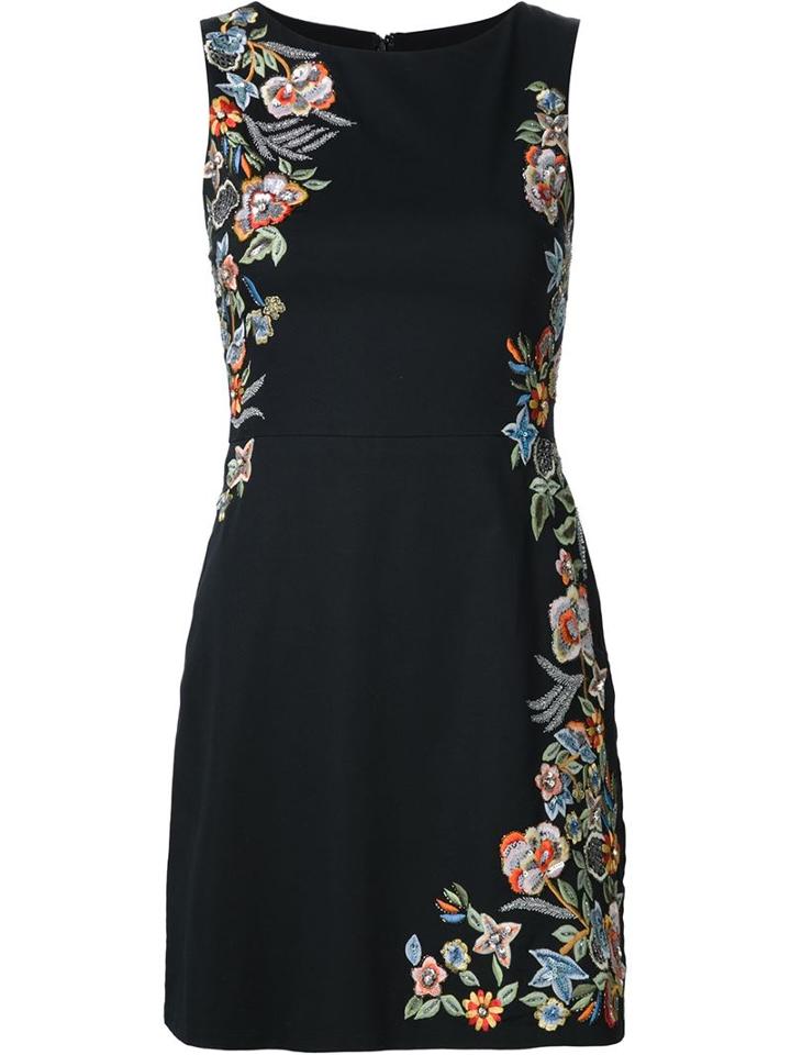 Alice+olivia Embellished Flower Detail Dress