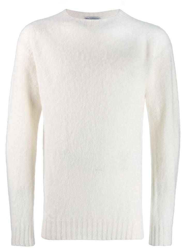 Officine Generale Classic Sweater - White