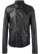 Rick Owens Stooges Biker Jacket, Men's, Size: 48, Black, Goat Skin/cupro/cotton