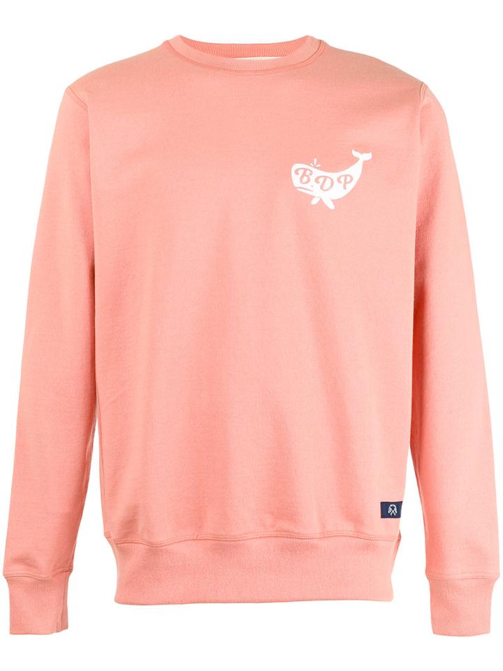 Bleu De Paname Logo Print Sweatshirt, Men's, Size: Small, Pink/purple, Cotton