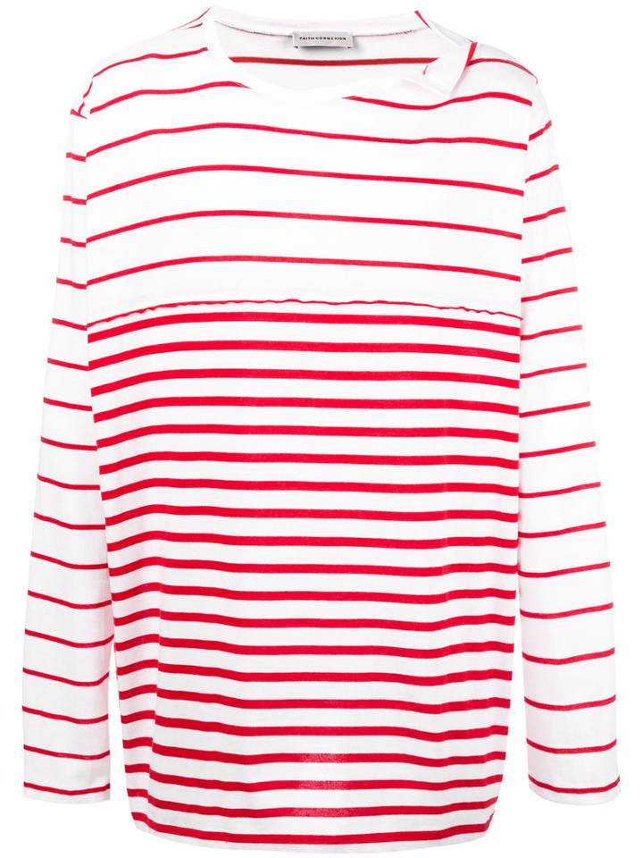 Faith Connexion - Striped Sweatshirt - Men - Cotton - L, White, Cotton