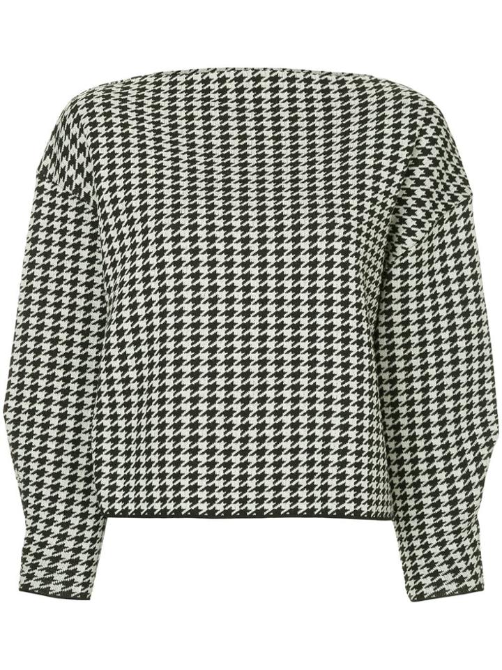 Des Prés Houndstooth Long-sleeve Sweater - Multicolour