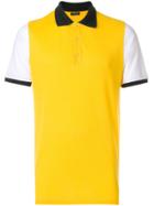 Kiton Colour Block Polo Shirt - Yellow & Orange