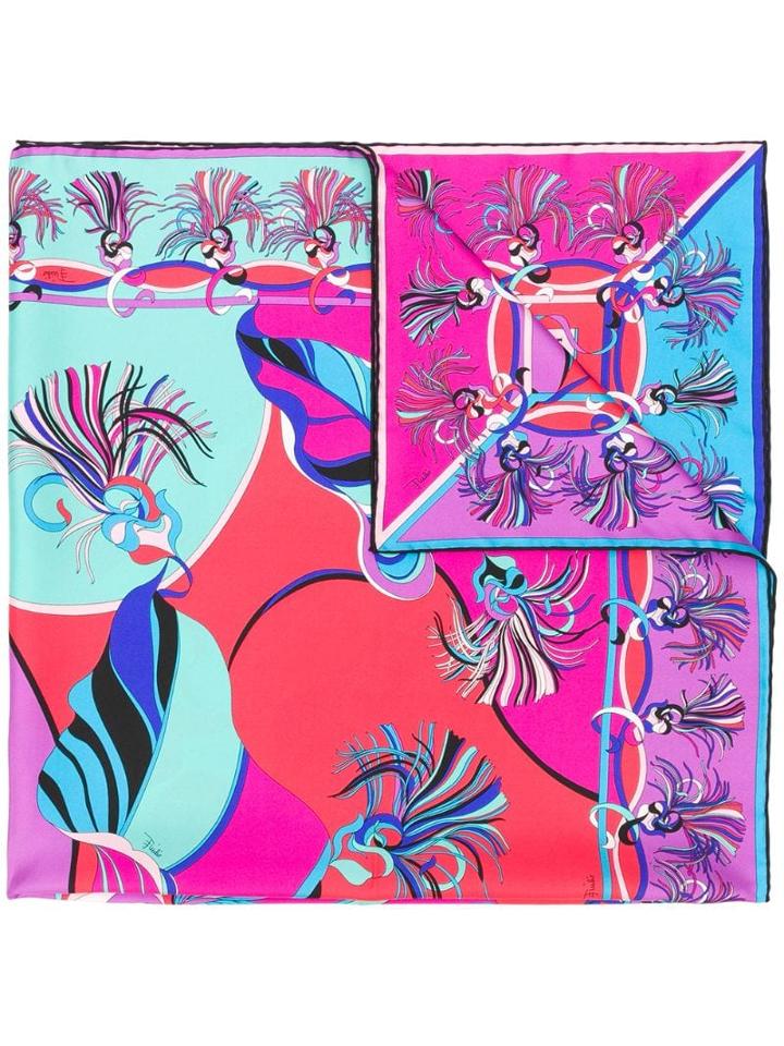 Emilio Pucci Frida Print Square Scarf - Pink