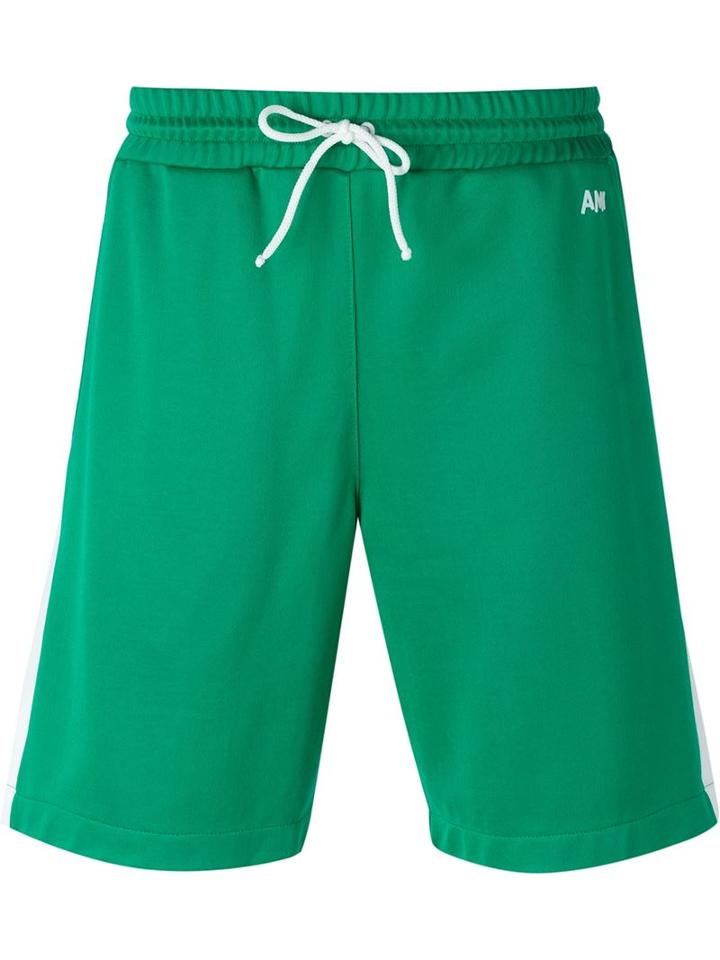 Ami Alexandre Mattiussi Classic Track Shorts, Men's, Size: Xs, Green, Polyamide