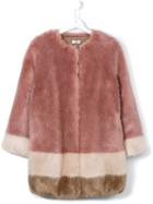 Monnalisa Stripe Detail Coat, Girl's, Size: 14 Yrs, Pink/purple
