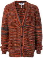 Msgm Chunky Knit Scarf - Red
