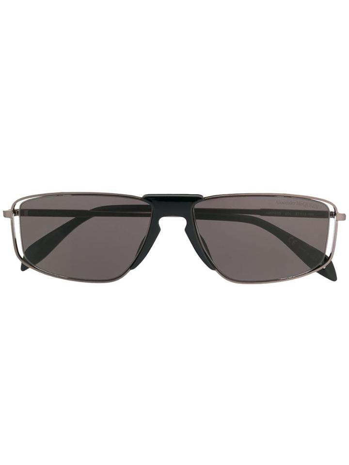 Alexander Mcqueen Eyewear Rectangular Sunglasses - Metallic