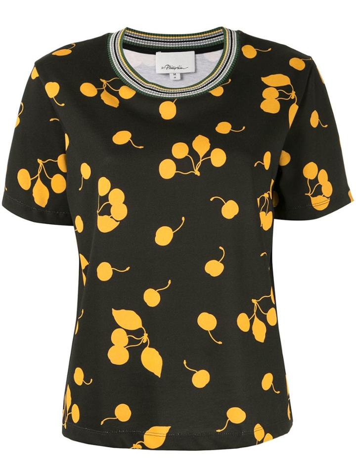 3.1 Phillip Lim Cherry Print T-shirt - Black