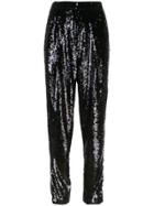 Tibi Oversized Trousers With Sequins - Black