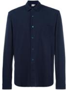 Sunspel Pique Shirt, Men's, Size: Medium, Blue, Cotton
