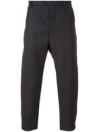 Matthew Miller Cropped Slim Fit Trousers - Blue