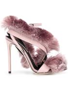 Marco De Vincenzo Fringed Strappy Sandals - Pink & Purple