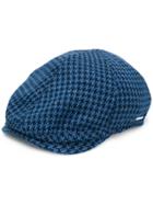 Lardini Check Patterned Hat - Blue
