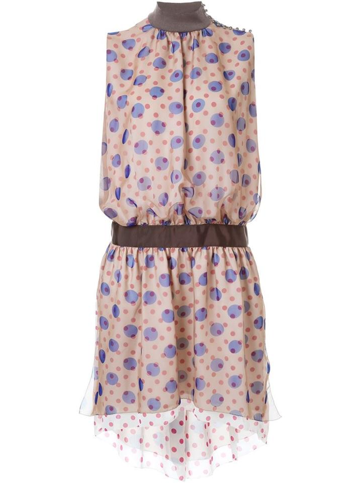 Kolor Dots Print Long Tail Dress