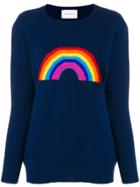 Alberta Ferretti Rainbow Crew Neck Jumper - Blue