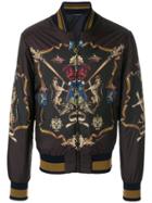Dolce & Gabbana Printed Bomber Jacket - Brown