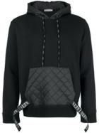 Valentino Quilted Pocket Hoodie - Black