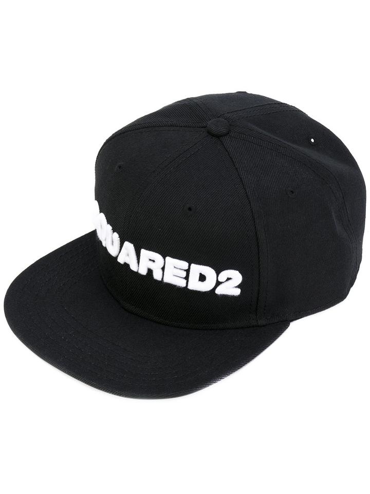 Embroidered Baseball Cap - Men - Acrylic - One Size, Black, Acrylic, Dsquared2