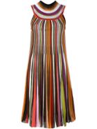 Missoni Pleated Funnel Neck Dress, Women's, Size: 42, Rayon/nylon