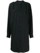 Isabel Marant Étoile Long Sleeve Shirt Dress - Black
