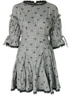 Jonathan Simkhai Smocked Gingham Relaxed Flare Dress - Black