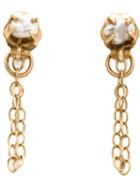 Melissa Joy Manning 14kt Gold Pearl Chain Earrings