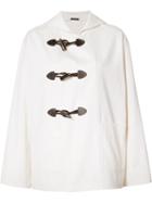 Maison Margiela Hooded Toggle Fastening Jacket, Women's, Size: 40, White, Cotton