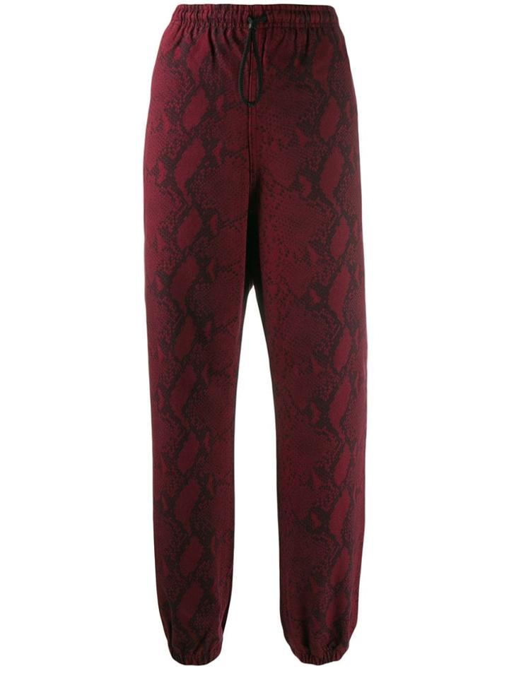 T By Alexander Wang Snake Print Trousers - Red
