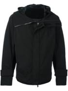 D.gnak High Neck Hooded Jacket, Men's, Size: 52, Black, Cotton/polyester/nylon