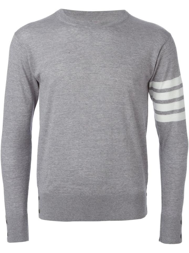 Thom Browne 4-bar Merino Pullover - Grey