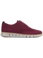 Cole Haan Punch Hole Detailed Ridge Sole Oxford Shoes - Red
