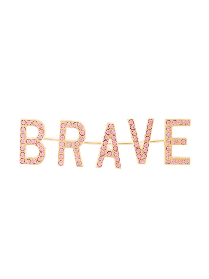 Barbara Bologna Brave Slogan Ring - Metallic
