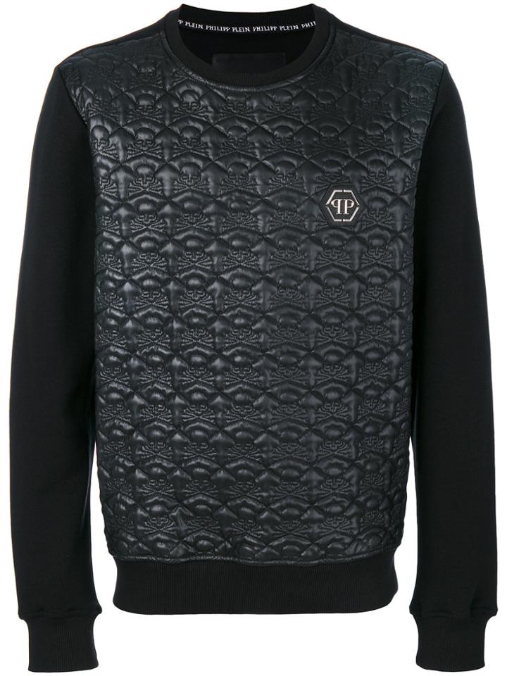 Philipp Plein Quilted Skull Sweatshirt - Black