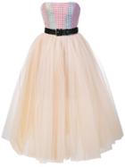 Natasha Zinko Sleeveless Brocade Tulle Dress - Multicolour