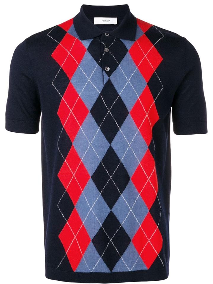 Pringle Of Scotland Argyle Motif Jumper - Blue