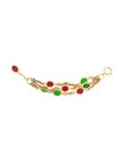 Chanel Vintage Multi-strand Gripoix Bracelet, Women's, Red
