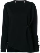 Ilaria Nistri Gathered Side Detail Sweatshirt - Black