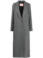 Twin-set Fitted Single-breasted Coat - Grey